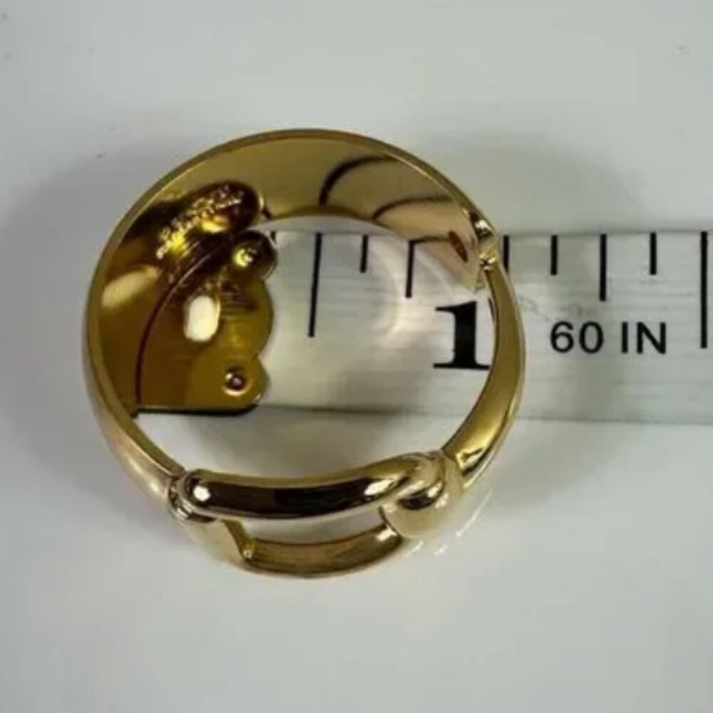 Gucci Horsebit Scarf Ring Gold Plated Vintage - Picture 10 of 10